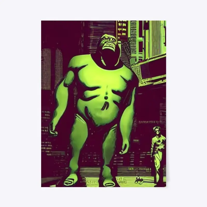 Alien Bigfoot Poster - 18" x 24" #4