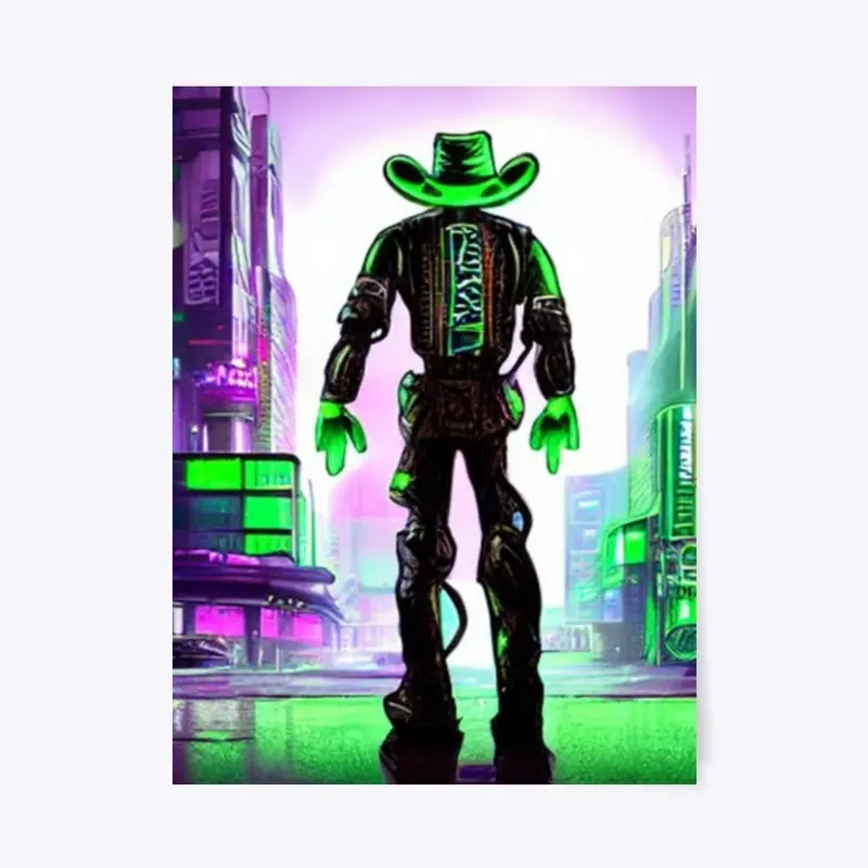 Poster - 18" x 24" #2 Alien Cowboy